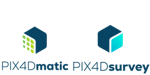 Pix4Dmatic logo + PIX4Dsurvey logo 